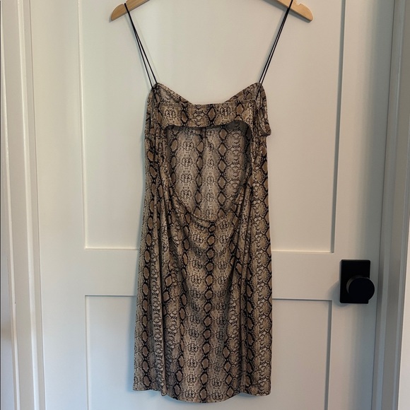 Urban Outfitters Snake Print Bodycon Mini Dress - Size XL - Picture 4 of 5